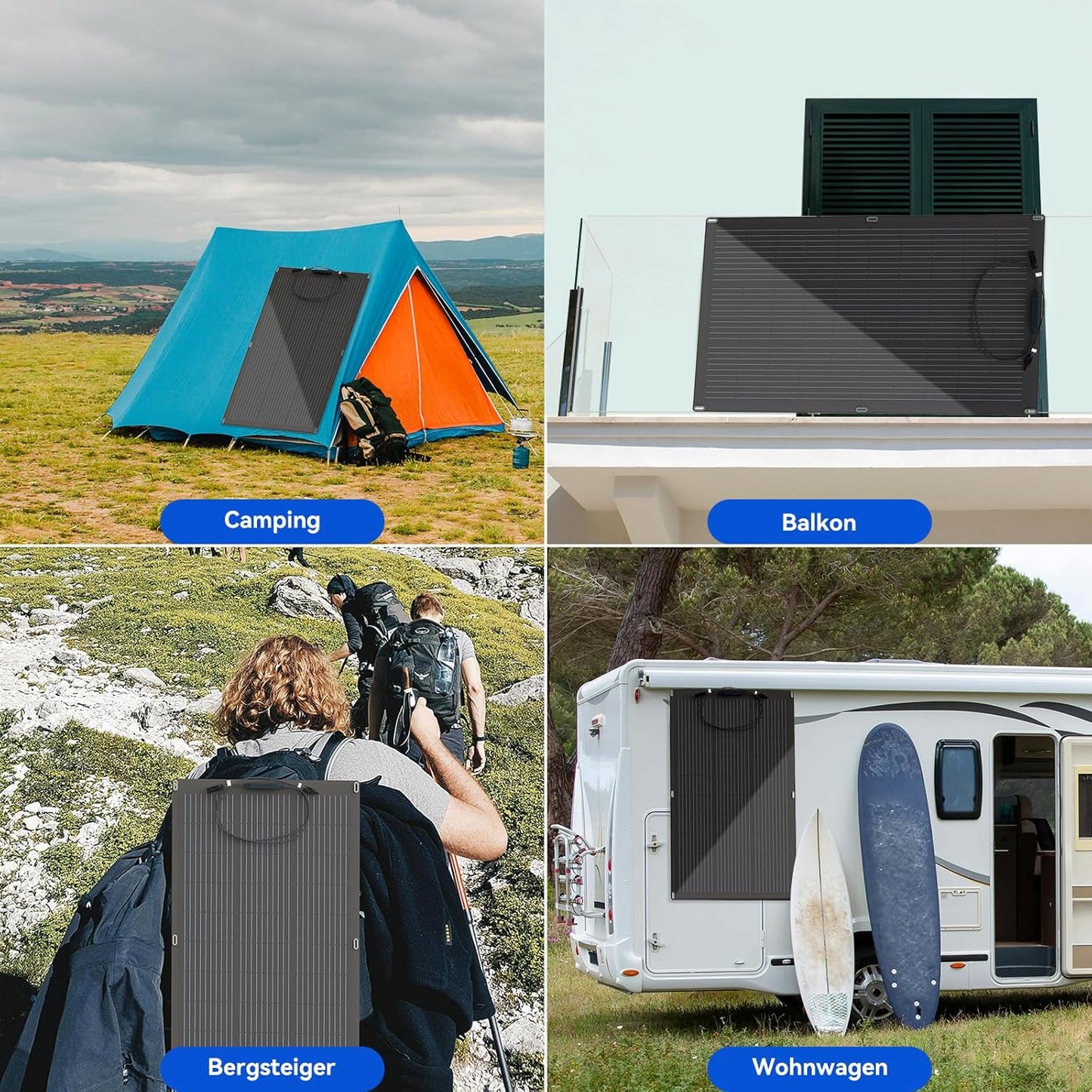 MARSTEK APOLLO- Solarpanel Flexibel 4 Stücke